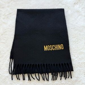 Moschino unisex black scarf